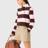 Gestreepte polosweater
