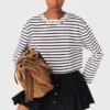Gestrept T-shirt met lange mouwen