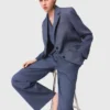 Gestructureerde blazer met strass