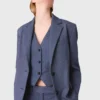 Gestructureerde blazer met strass