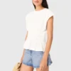 Getailleerd T-shirt met plooien