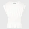 Getailleerd T-shirt met plooien