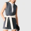 Getailleerde jurk met gelaagde look