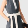 Getailleerde jurk met gelaagde look