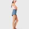 Gevlochten denim short