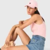 Gevlochten denim short