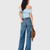 Gevlochten flared jeans