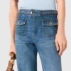 Gevlochten flared jeans