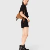 Glanzende tweed short