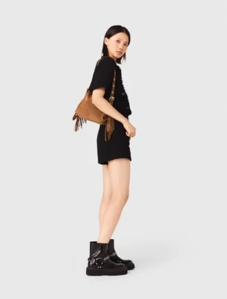 Glanzende tweed short