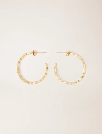 Grote hoepeloorbellen met strass-versiering