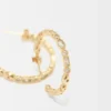 Grote hoepeloorbellen met strass-versiering