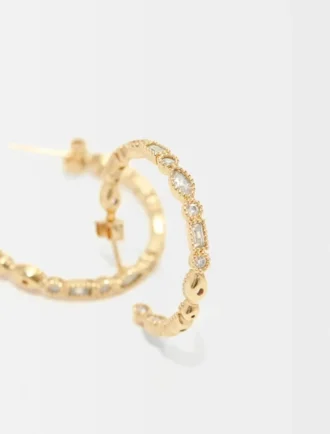 Grote hoepeloorbellen met strass-versiering