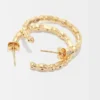 Grote hoepeloorbellen met strass-versiering