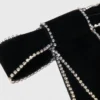 Haarspeld met fluwelen strik en strass