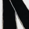 Haarspeld met fluwelen strik en strass