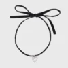 Hartketting met fluwelen koord