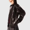Jacket van gekraakt kunstleer