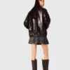 Jacket van gekraakt kunstleer