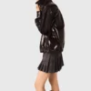 Jacket van gekraakt kunstleer