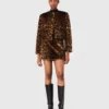 Jacket van imitatieleopardbont