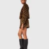 Jacket van imitatieleopardbont
