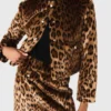 Jacket van imitatieleopardbont