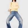 Jeans met kettingriem