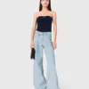 Jeans met wijde pijpen en strass