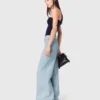 Jeans met wijde pijpen en strass