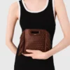 Leren M-minitas met studs