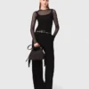 Jersey top met diamantjes