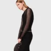Jersey top met diamantjes