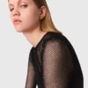 Jersey top met diamantjes