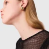 Jersey top met diamantjes