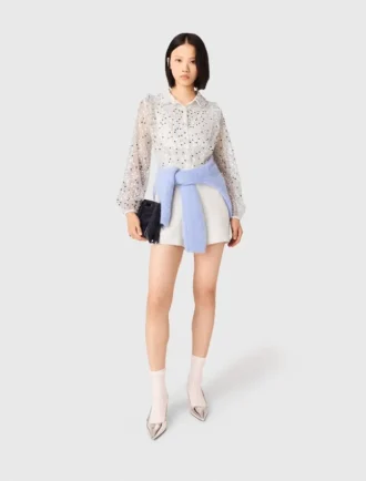 Jumpsuit van tweed met pailletten