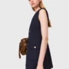 Jumpsuit van wolmix met gelaagd effect