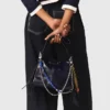 Katoenen broek met leren riem