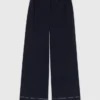 Katoenen broek met leren riem