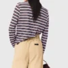 Katoenen broek met wijde pijpen