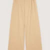 Katoenen broek met wijde pijpen