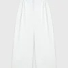 Katoenen broek met wijde pijpen