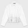 Katoenen shirt met strass-steentjes