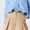 Katoenen short met plooien