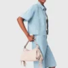 Kort denim shirt met strass