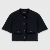 Kort glanzend tweed jasje