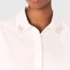 Kort shirt met juweel-detail