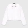 Kort shirt met juweel-detail