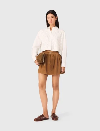 Kort shirt met kralen