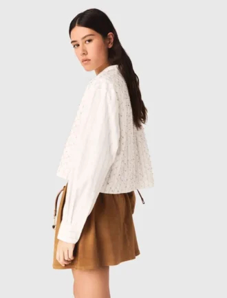 Kort shirt met kralen